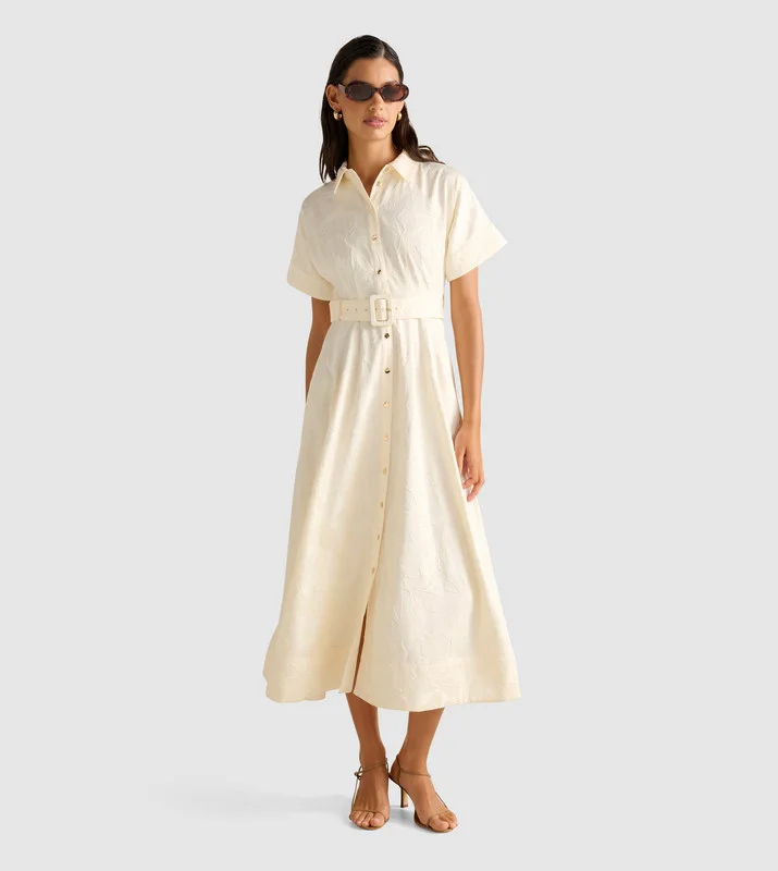 فورايفر نيو JUDITH Jacquard Shirt Dress